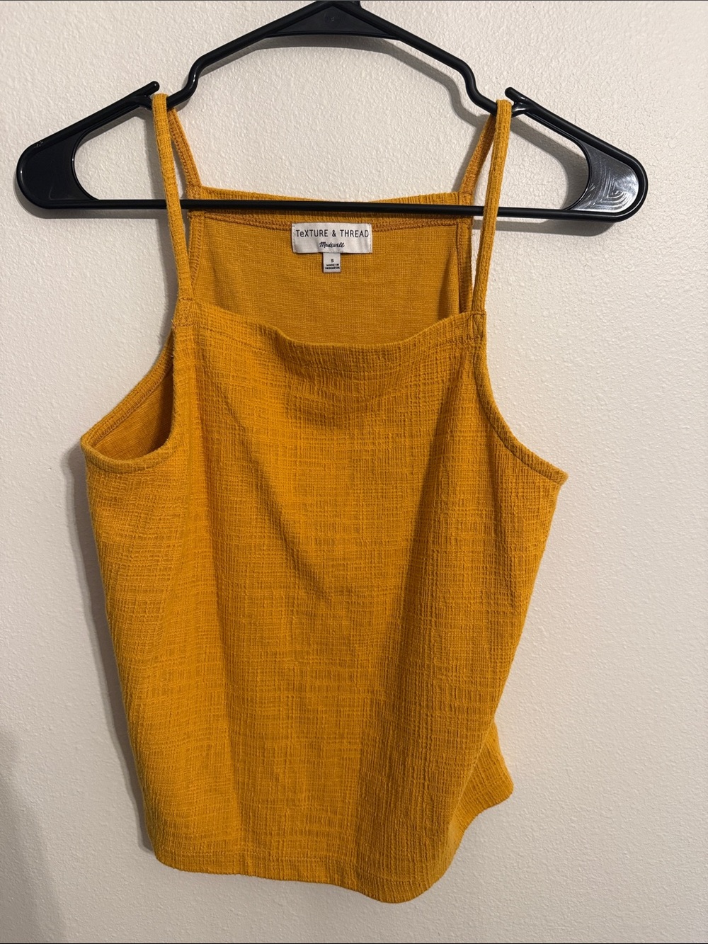 Madewell Textured Mustard Yellow Camisole Top